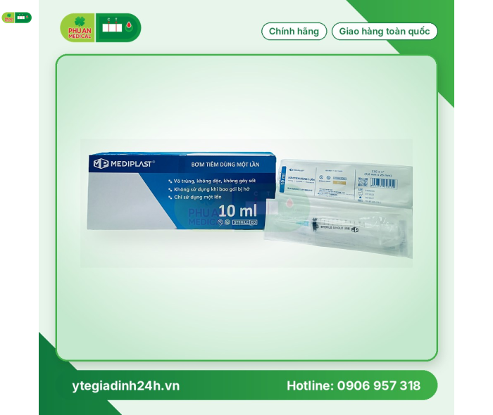 Bơm tiêm 10ml MEDIPLAST