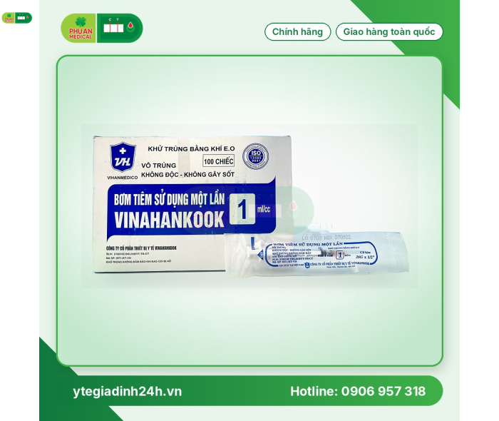 Bơm tiêm 1cc/1ml Vinahankook 