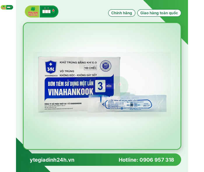 Bơm tiêm 3cc/3ml Vinahankook 