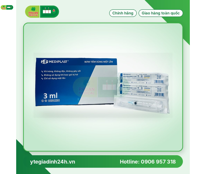Bơm tiêm 3ml MEDIPLAST