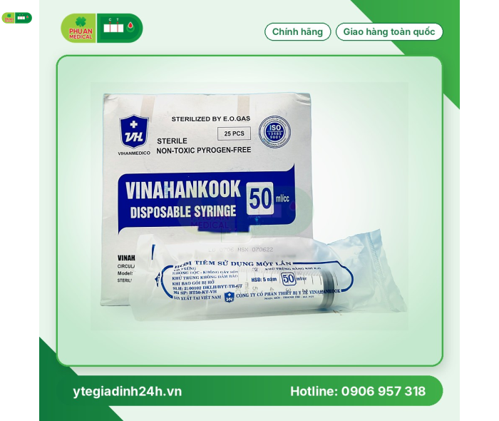 Bơm tiêm 50ml Vinahankook 