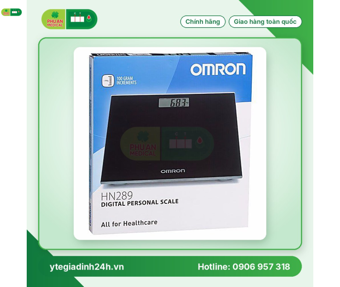Cân điện tử Omron HN 289 Đen + Xanh