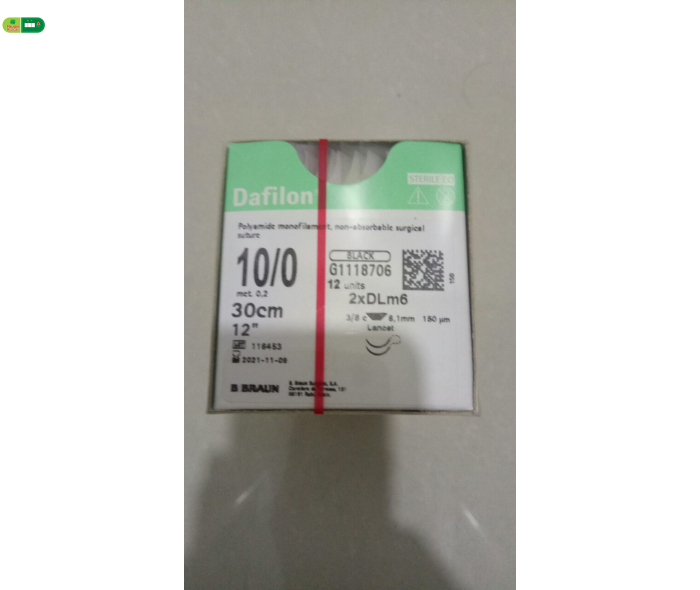 Chỉ Phẫu Thuật Dafilon 10/0 2xDLm6