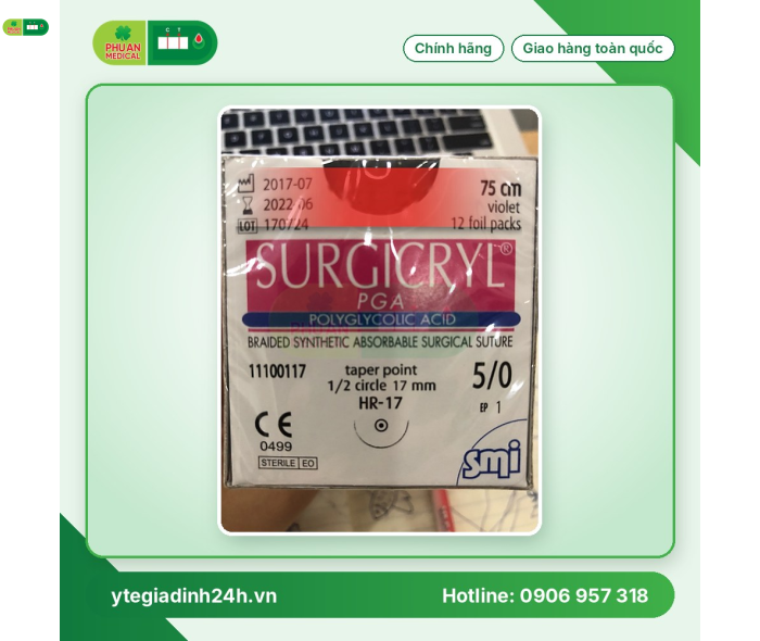 Chỉ Phẫu Thuật Surgicryl 5/0