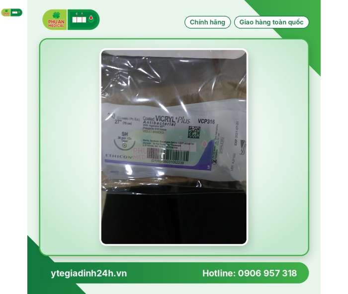 Chỉ Phẫu Thuật VICRYL*Plus Số 3-0 VCP316