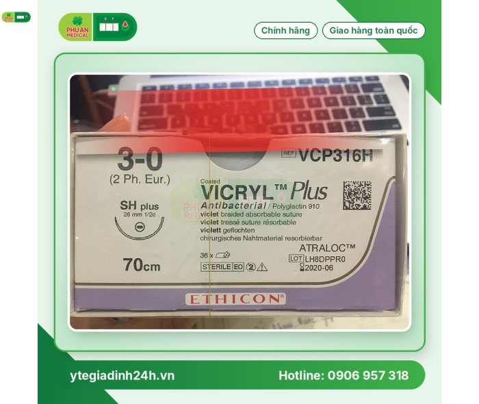 Chỉ Phẫu Thuật VICRYL*Plus Số 3-0 VCP316H