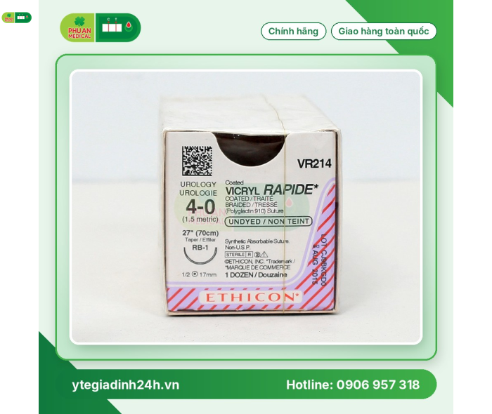 Chỉ Phẫu Thuật VICRYL RAPIDE 4-0 SUTURE 27