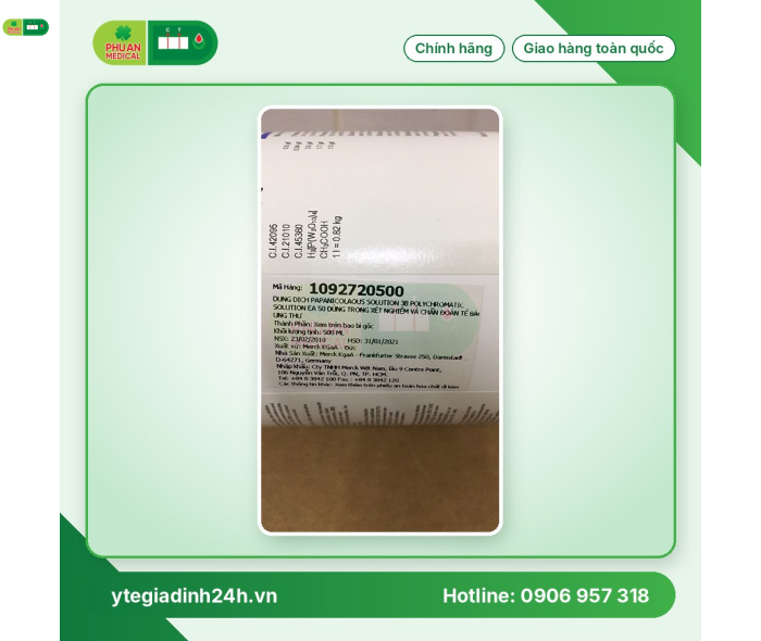 Dung dịch Papanicolaous Solution 38 Polychromatic Solution EA 50 dùng trong xét nghiệm và chuẩn đoán