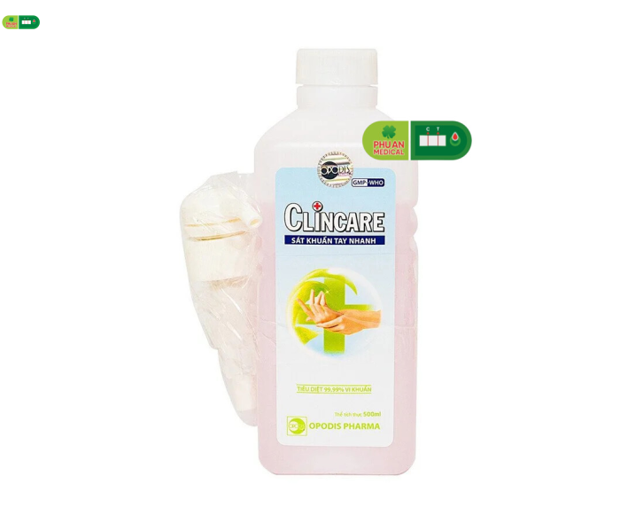 Dung dịch rửa tay sát khuẩn Clincare chai 500 ml