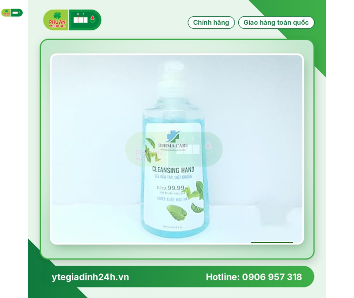Gel rửa tay diệt khuẩn CLEANSING HAND DERMA CARE