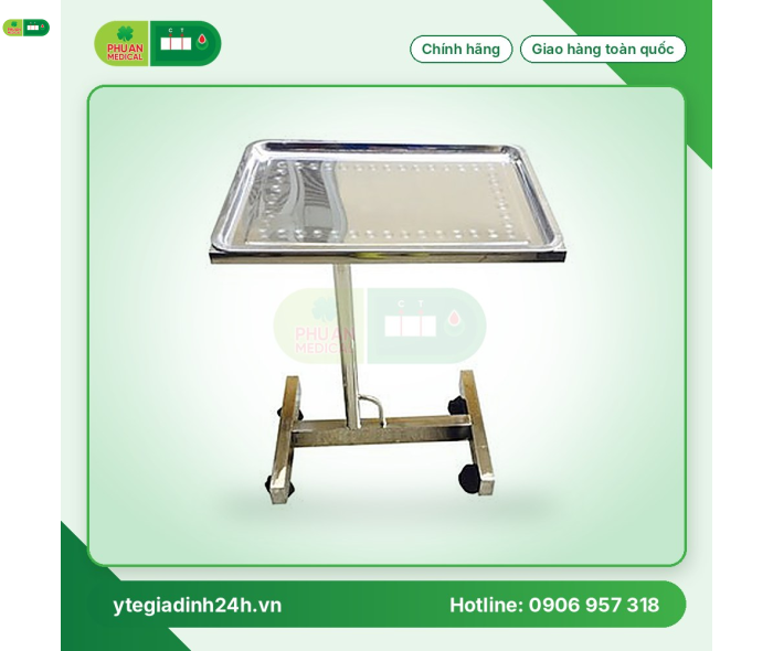 Giá Major Inox chân giữa + khay (35 x 50)