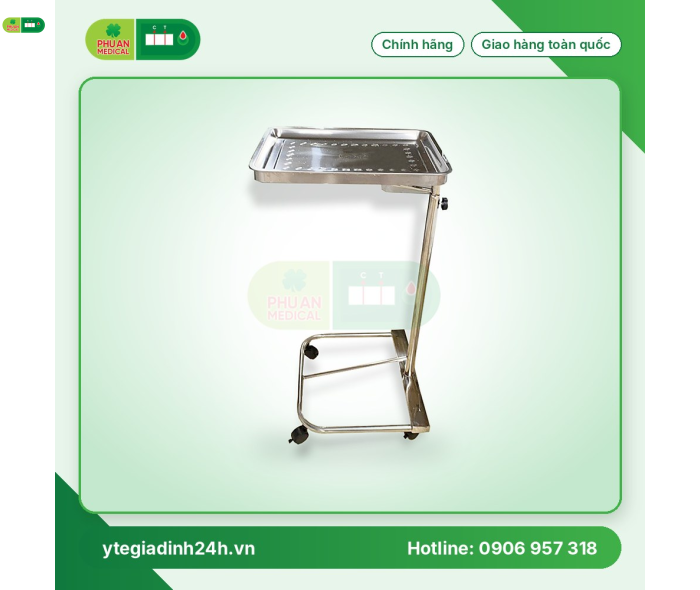Giá Major Inox phòng mổ + khay (35 x 50)
