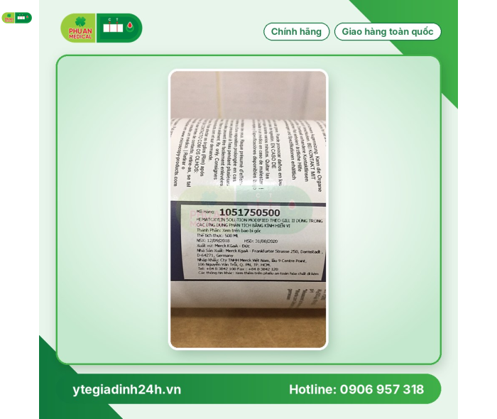 HEMATOXYLIN SOLUTION MODIFIED THEO GILL II dùng trong các ứng dụng phân tích bằng kính hiển vi