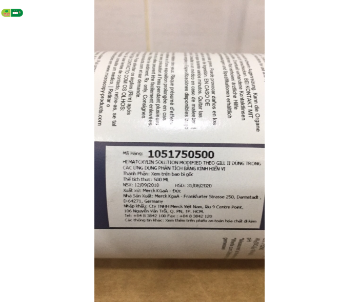 HEMATOXYLIN SOLUTION MODIFIED THEO GILL II dùng trong các ứng dụng phân tích bằng kính hiển vi