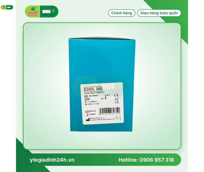 Hóa chất sinh hóa ERBA - Đức BLT00036 CHOL 250