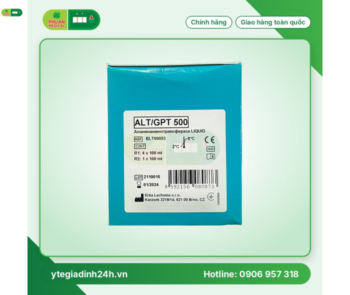 Hóa chất sinh hóa ERBA - Đức BLT00053 ALT/GPT 500