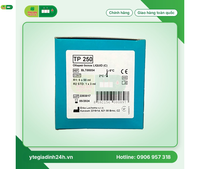 Hóa chất sinh hóa ERBA - Đức BLT00054 TP 250