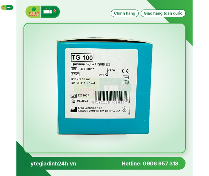 Hóa chất sinh hóa ERBA - Đức BLT00057 TG 100