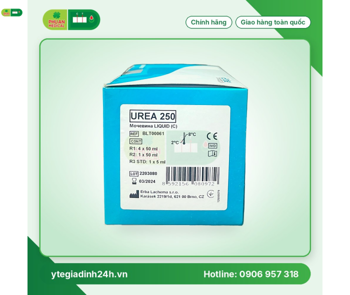 Hóa chất sinh hóa ERBA - Đức BLT00061 UREA 250