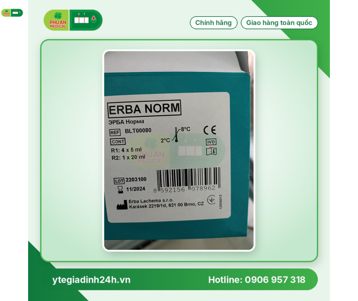Hóa chất sinh hóa ERBA - Đức BLT00080 ERBA NORM