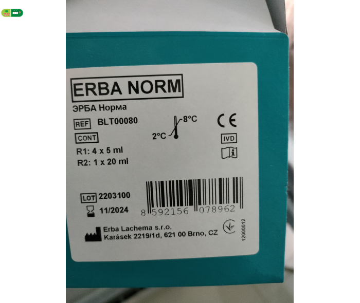 Hóa chất sinh hóa ERBA - Đức BLT00080 ERBA NORM
