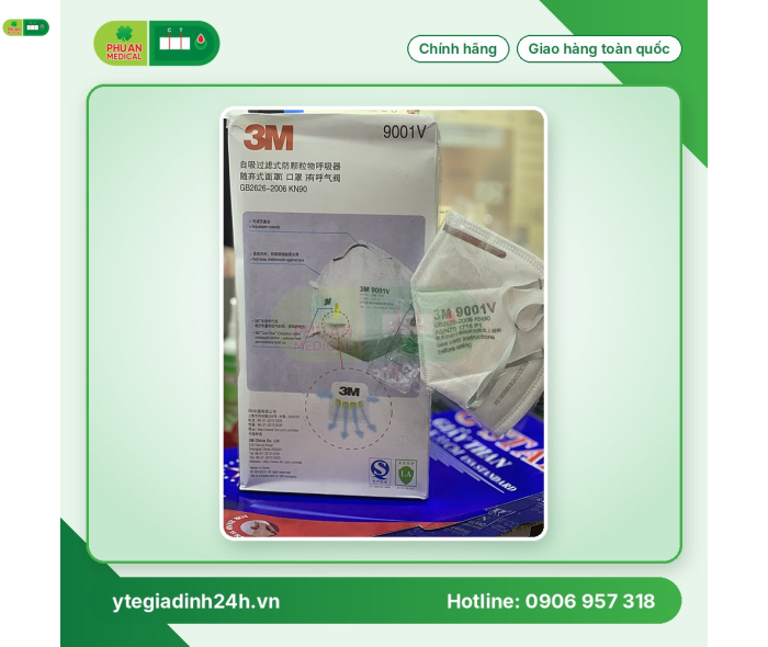 KHẨU TRANG LỌC BỤI 3M 9001V