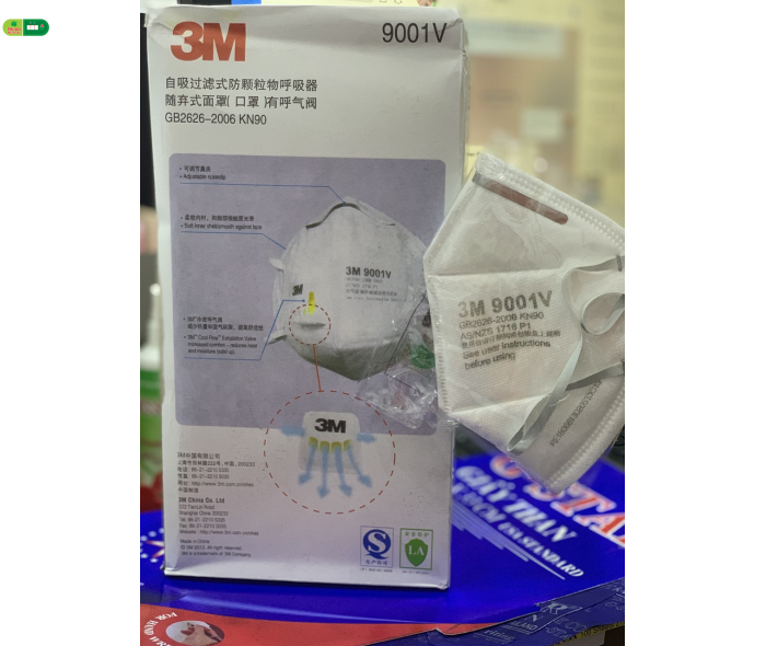 KHẨU TRANG LỌC BỤI 3M 9001V