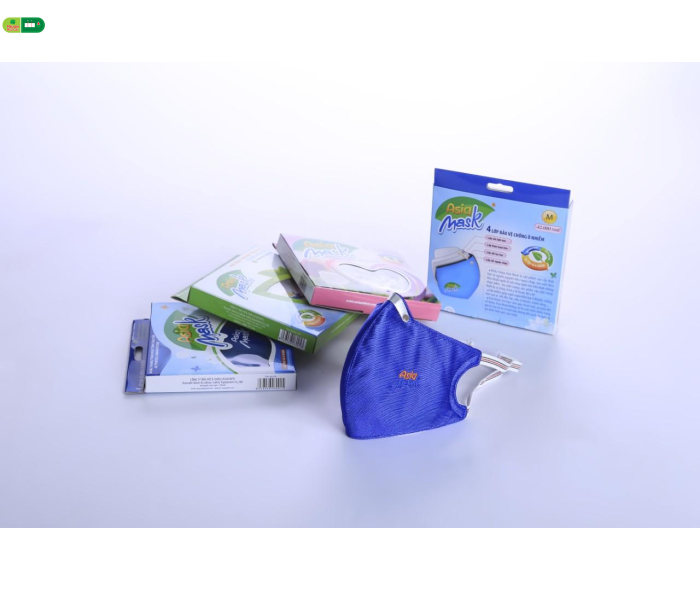 Khẩu trang than hoạt tính 4 lớp ASIAMASK có kẹp mũi
