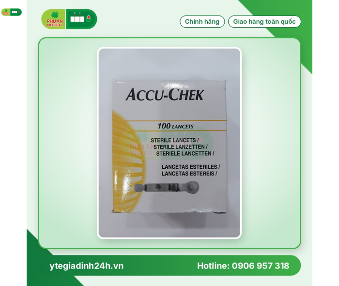 Kim Láy Máu 2 Cạnh dùng cho máy Accu-Chek Performa