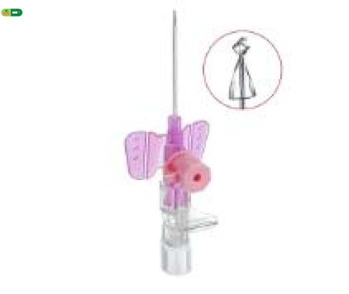 Kim luồn TM an toàn G18 Có đầu bảo vệ bằng kim loại. Có cánh có cửa bơm thuốc