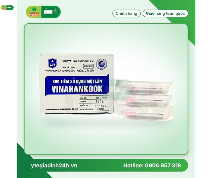Kim tiêm sử dụng 1 lần 18G Vinahankook