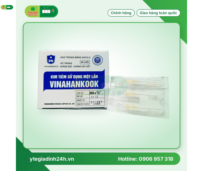 Kim tiêm sử dụng 1 lần 26G Vinahankook