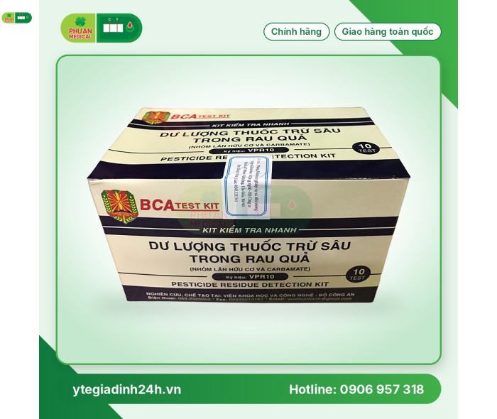 Kit Kiểm Tra Nhanh Dư Lượng Thuốc Trừ Sâu Trong Rau Qủa