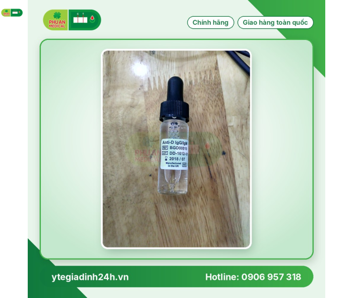 Kit thử nhóm máu Anti D