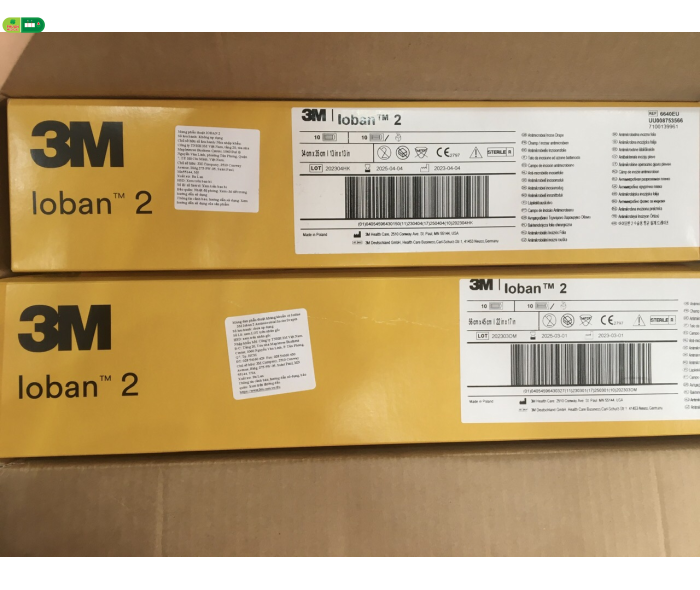Màng Dán Phẫu Thuật Kháng Khuẩn Có Iodine 3M™ Ioban™ 6640EU, 34 cm x 35 cm, 10 Miếng/Hộp, Ba Lan
