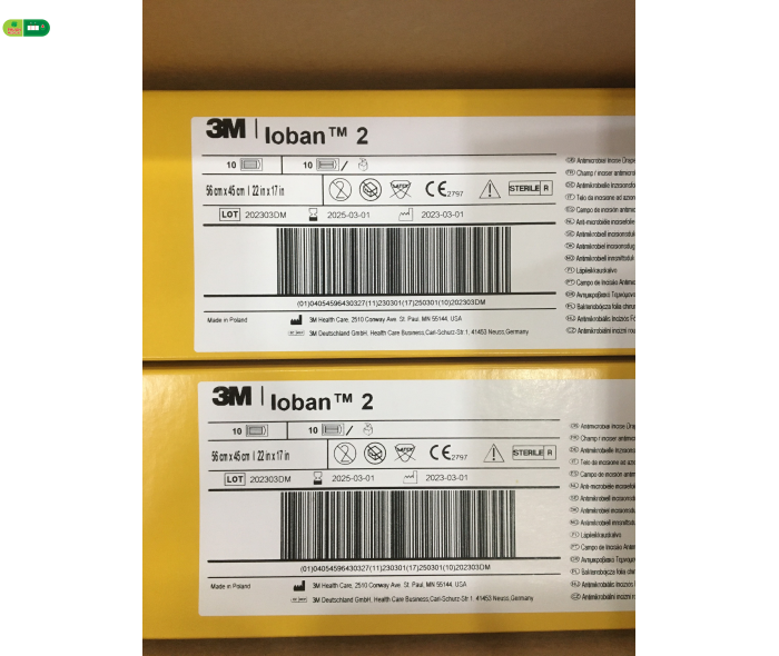 Màng Dán Phẫu Thuật Kháng Khuẩn Có Iodine 3M™ Ioban™ 6650EU, 56 cm x 45 cm, 10 Miếng/Hộp, Ba Lan