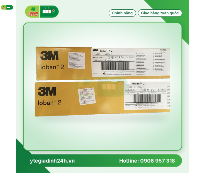 Màng Dán Phẫu Thuật Kháng Khuẩn Có Iodine 3M™ Ioban™ 6640EU, 34 cm x 35 cm, 10 Miếng/Hộp, Ba Lan