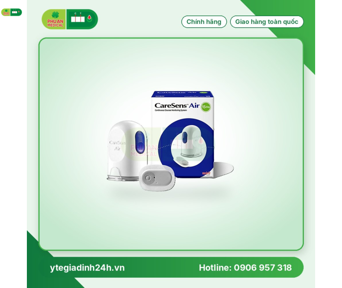 Máy Cảm Biến Đo Đường Huyết Caresens Air Hàn Quốc Không Cần Lấy Máu