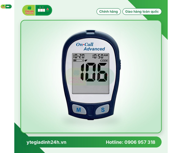 Máy đo đường huyết On Call Advanced bảo hành trọn đời