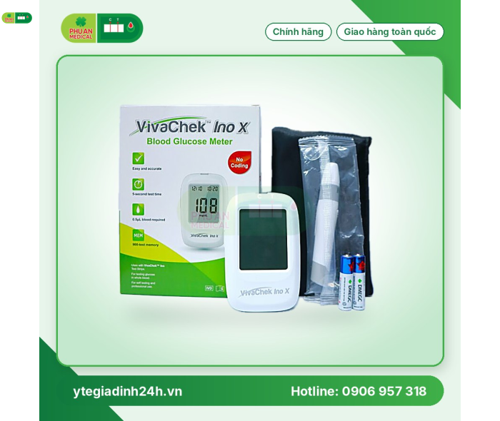 MÁY ĐO ĐƯỜNG HUYẾT VIVACHEK INO X
