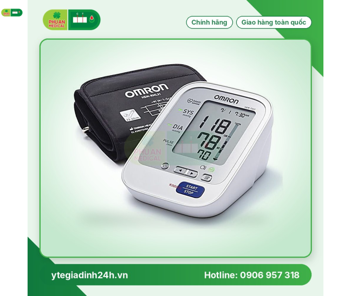 Máy đo huyết áp bắp tay Omron HEM-7322 (Trắng)  