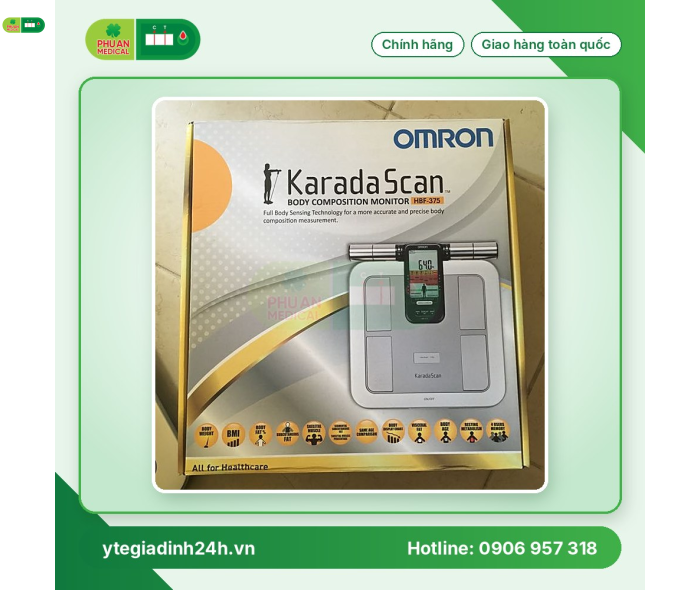 Máy Đo Lượng Mỡ Omron HBF-375 Chính Hãng, Bộ Y Tế Khuyên Dùng‎