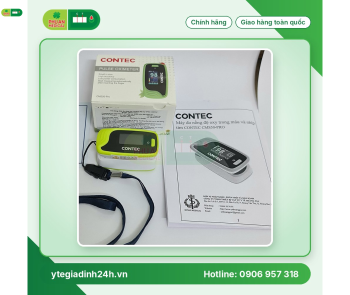 MÁY ĐO NỒNG ĐỒ OXY SPO2 CONTEC CMS50-PRO