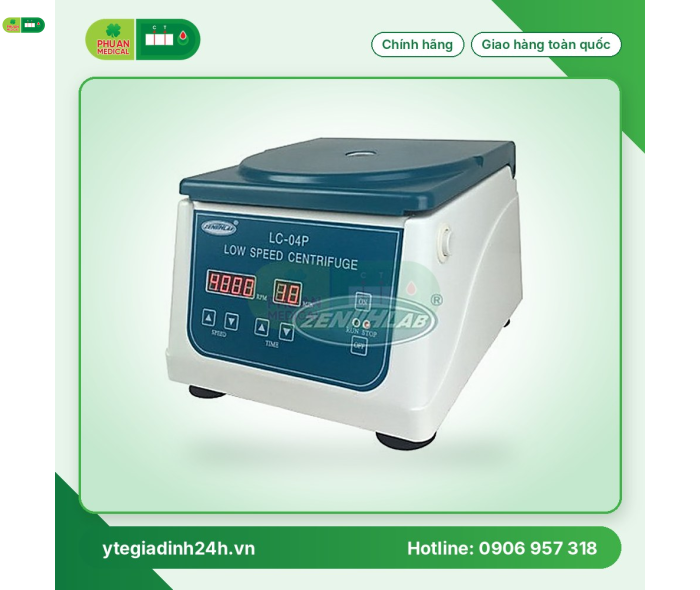 Máy ly tâm thẩm mỹ PRP loại hiện số 8 ống x 15ml Model: LC-04P