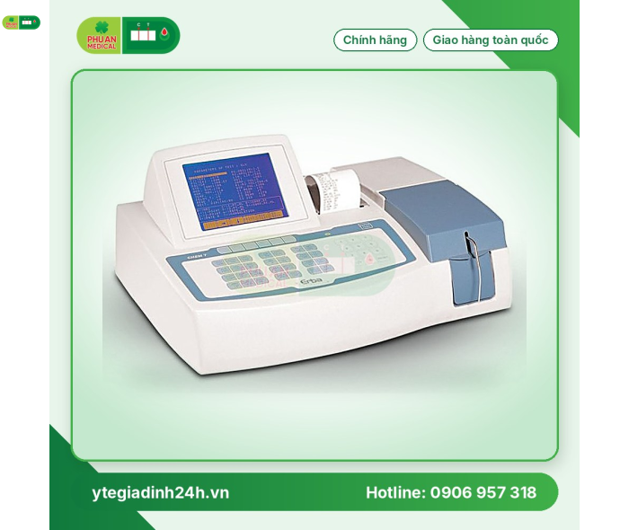 Máy xét nghiệm sinh hóa bán tự động Erba Chem 7
