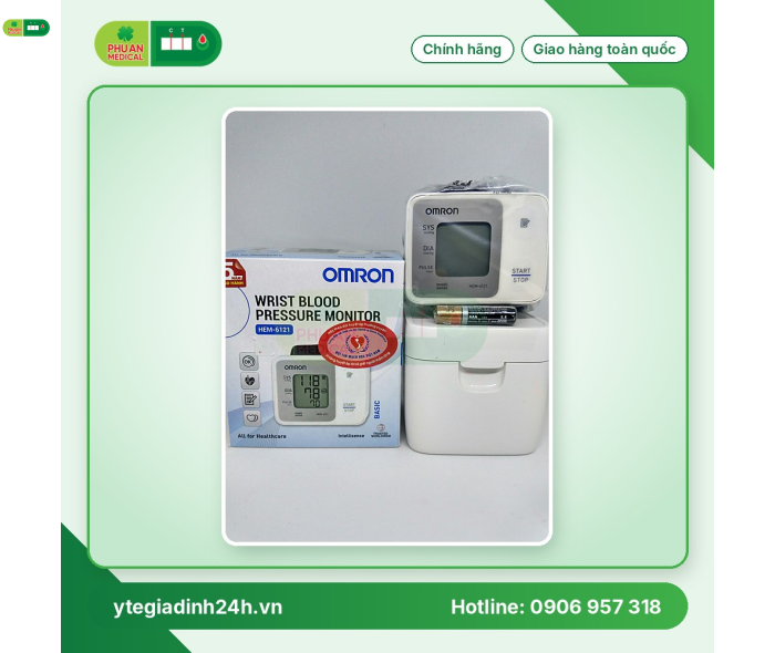 Mua Máy đo huyết áp cổ tay Omron HEM-6121 (Trắng) 