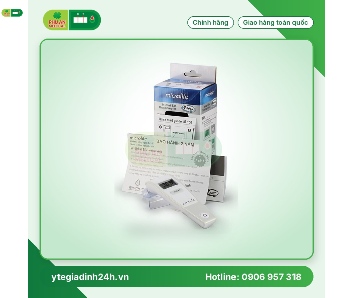 Nhiệt kế hồng ngoại đo tai microlife