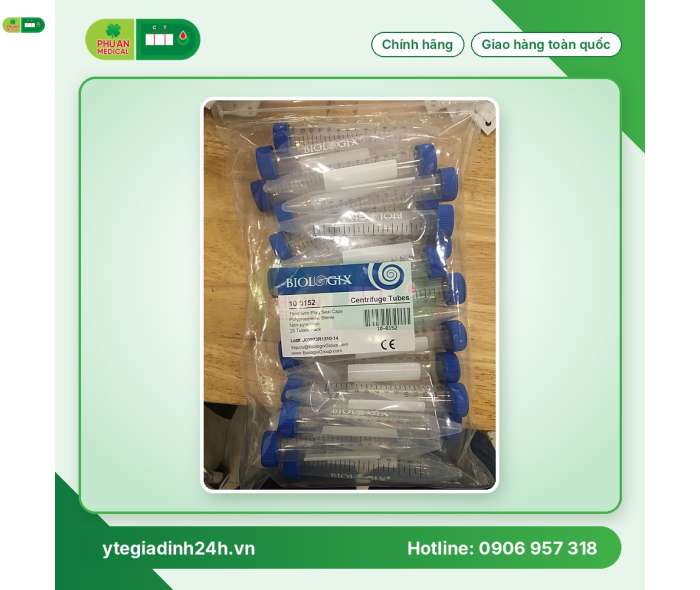 Ống Ly Tâm 15ml Có Tiệt Trùng