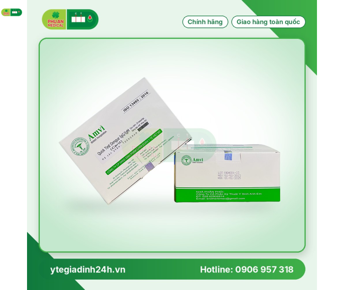 Que test nhanh Sốt Xuất Huyết IgG/IgM AMVI