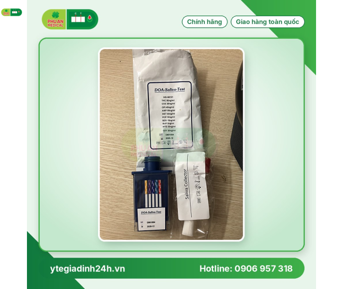 Que thử chất gây nghiện bằng nước bọt DOA-Saliva 7 thông số